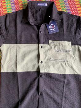 Product Review of Áo sơ mi nay tay ngắn vải Đũi phối chữ thêu nổi mặt thoáng mát Nam Menswear from A** Ú** 😘** 0