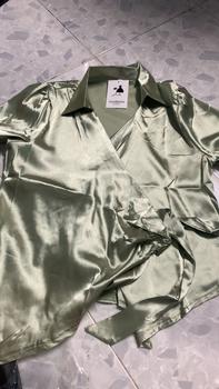 Product Review of Áo Sơ Mi Voan Sang Trọng Cao Cấp, Dành Cho Nữ, Trang Phục Mùa Hè, Eo Bó Sát, Phong Cách Phương Tây, Áo Sơ Mi Cổ Chữ V, Thường Ngày Và Bó Sát, Thanh Lịch, Áo ngắn Tay Năm 2025 from l**n 0