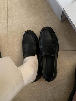 Product Review of Giày Lười Nam Penny Loafer Chunky ELEU Tăng Chiều Cao 5cm Màu Đen Da Bò Thật Nappa Đế Cao Su (lùi 2 size so với sneaker) (quà tặng 01 đôi tất) from L** N**n 0
