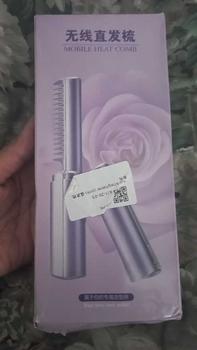 Product Review of Straight Hair Comb Wireless 2 in 1 Hair Straightener and Curler USB Charging Portable Hair Comb from M**p 0