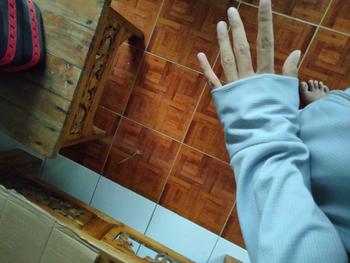 Product Review of jaket mesh ( dry fit) anti sinar UV pria & wanita Nyaman Abu Sport Sports Outerwear & Hoodies Peter Pan Collar Pink jogging outfit Pakaian from v**a 3