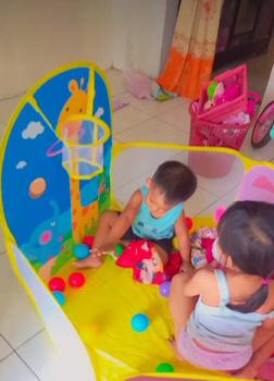 Product Review of OFM M7 Mainan Kolam Mandi Bola 1.2m Tenda Keranjang Mandi Bola Anak Jaring Basket Hadiah Ulang Tahun from s**️ 0