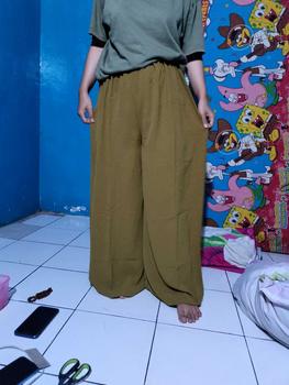 Product Review of Isi 3 pcs - Kulot crinkle jumbo bb 85 cocok buat ibu hamil- Celana bumil big size kringkel airflow premium from c**i 1