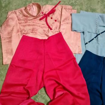 Product Review of Áo Dài Dáng Xuông Gấm Hoa, Có Chiết Ly Sau, Đính Nơ Thời Trang Nữ Sen Kem Women Dress Màu Hồng from P**n M**h H**h 2