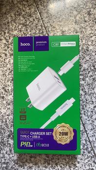 Product Review of [Bảo hành 12 tháng] Sạc nhanh PD20W cho iP, bộ sạc C80 đến từ thương hiệu Hoco, Củ sạc nhanh 2 cổng Type C PD20W và USB QC3.0 18W [ Bảo Hành 12 tháng 1 đổi 1 ] - SHIN STORE from T**t V**h 0