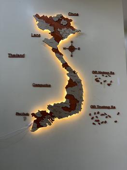Product Review of Bản đồ trang trí Việt Nam 2 lớp gỗ mix màu thủ công 3D poster  việt from N**L 0