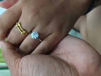 Product Review of OS1-D02 Cincin couple luxury |Cincin wanita elegan high quality Grade VVS1 grade 5A original store cantik elegan lapis anti karat anti luntur anti berubah warna garansi 1 tahun D02 COD cincin platinum from a**M 0