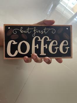 Product Review of แผ่นป้ายกาแฟไม้, ดีไซน์สร้างสรรค์, ทนทาน, 2023, จี้ป้าย, ตกแต่งผนังคาเฟ่, เหมาะสำหรับบาร์กาแฟ, วัสดุไม้ ป้าย from e**9 0