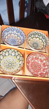 Product Review of 4pcs Ceramic Handicraft Bowl Set Kitchen Dinnerware Plate Gift Souvenir Oven Tableware from M**n 1
