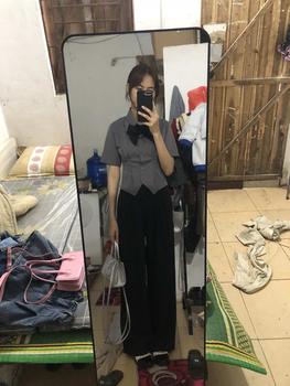 Product Review of Set Áo Sơ Mi Chân Váy Xếp Ly, Set Chân Váy Nữ Áo Somi Cộc Tay Kiểu Chiết Eo Tiểu Thư Tặng Kèm Nơ Miho house from e**u ** 3