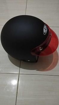 Product Review of Helm Bogo Polos Pria Wanita  Hijab Friendly Terbaru Retro Pet SNI Kaca Motorcycle from r**a 0