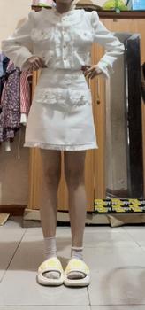 Product Review of Bộ Dạ Nữ Áo Dạ Tweed kèm Chân Váy chữ A Tua Rua Tiểu Thư xinh xắn và cá tính Top Kem from a**7 1