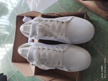 Product Review of Giày sneaker nam ZAVAS full trắng da thật không bong tróc form giày gọn thời trang - Z68 Shoes Đế Bằng from g**y 0