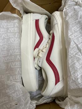 Product Review of Vans - Giày Old Skool Style 36 Marshmallow Racing Red VN0A3DZ3OXS from m**9 1