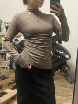 Product Review of Áo Giữ Nhiệt Dài Tay Nữ Cổ 3 Phân Nhúm Sườn Xẻ Tà BigSize MiSoul, Áo Thu Đông Cổ 3 Phân Dáng Form Ôm Body 222 Top Cổ Tròn Women Ong Đen from C** n**g n**n A**o ** 3