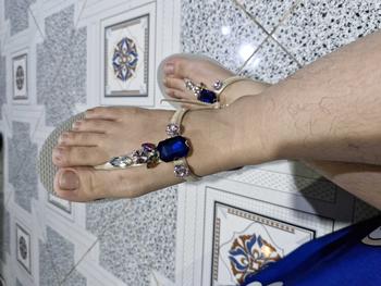 Product Review of (form to lùi size) Sandal Đính Đá Vuông Chiếc Lá Dép Shoes Giày Nữ from R** ♊** 1