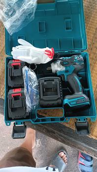 Product Review of makita มีทั้งสองฟังก์ชันประแจและสว่านไฟฟ้า ประแจไฟฟ้าไร้สาย 199V แบต 2 ก้อน Brushless Electric Impact Wrench ประแจไฟฟ้า 2 แบตเตอรี่ลิเธียม 6200rpm 520 N.M ประแจไฟฟ้า Torque For Makita 199V from อ**ด ห**ว 3