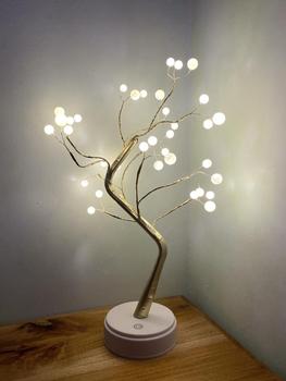 Product Review of Lampu Tidur Model Pohon Ranting Unik Colokan USB / Tenaga Baterai Dekorasi Kamar Kawat Tumblr Led/Led Tree Romantic Night Light Meja Samping Tempat Tidur Hadiah Ulang Tahun Lamp Led Plastik from E**| 0