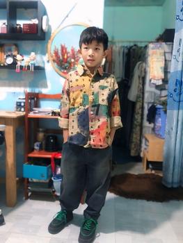 Product Review of [23-55KG] QUẦN JEAN THỤNG CHO BÉ TRAI FORM RỘNG PHỐI HOẠ TIẾT THÊU MẶT CƯỜI CHẤT LIỆU JEAN MỀM from G**💫 0