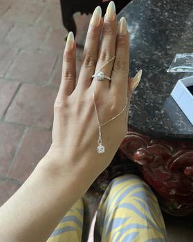 Product Review of Dây chuyền nữ Bống Bạc, vòng cổ bạc xi vàng trắng mặt vuông tiểu thư xinh xắn DC4.13 from M**1 0