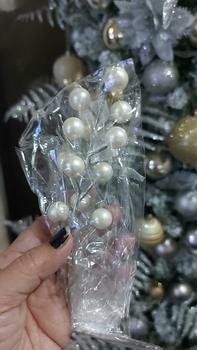 Product Review of 12 Head Simulated Berries Branches Artificial Gold Silver Red Berry Christmas Tree Ornament DIY Garland Home New Year Decoration from w**m 1