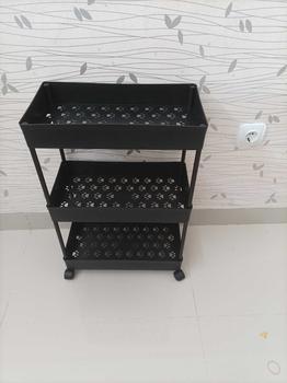 Product Review of [ CLEARANCE SALE ] ZAVANESE Rak Troli Dapur Dorong Serbaguna Rak Salon Kamar Mandi Removable Rak Penyimpanan - 036 Plastik from d**h 1