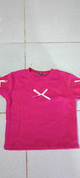 Product Review of Áo Thun Croptop Borip Nữ Form Basic Cổ Tròn Tay Ngắn Raglan Phối 2 Màu Đính Nơ Women Sen from P**ỹ 0