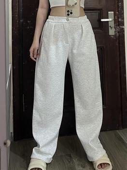 Product Review of Quần nỉ Raylin N07, quần ống rộng cạp chun có cúc và khoá quần, quần nỉ ép cotton - Ong, Nữ from l**6 1