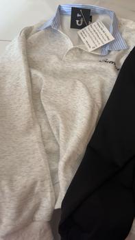 Áo sweater phối sơ mi dài tay JULIDO chất liệu vải nỉ hai da