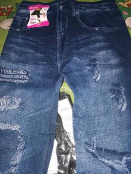 Product Review of Legging 7/8 ripped jeans/Legging fhashio/legging wanita Celana Nyaman from s**h 1
