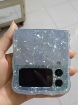 Product Review of Vỏ cho Samsung Galaxy Z Flip3 Flip4 Flip5, vỏ mã sóng, họa tiết vỏ Hauteur, vỏ mềm gấp, bảo vệ chống sốc, nắp lưng from A**ô 0