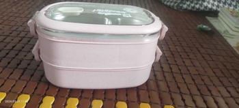 Product Review of Hộp Cơm Giữ Nhiệt Lúa Mạch 2 Tầng Ruột Inox 304 from C**y !** 0