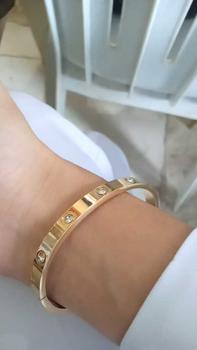Product Review of Light Luxury Bangle Women Jewelry Roman Bangle Stainless Steel Bracelet Roman Couple For Cuff Bracelet from r**i 0