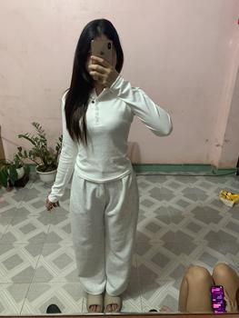 Product Review of Quần nỉ Raylin N07, quần ống rộng cạp chun có cúc và khoá quần, quần nỉ ép cotton - Ong, Nữ from k**h l** 2