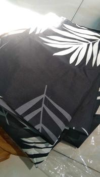 Product Review of SPREI MOTIF BLACK PALM BERKWALITAS ADEM Bantal Guling Karet Sarung Kain from A**a 0