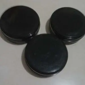 Tempat Sabun Bulat Ada tutup Soap Case Kotak Sabun Bundar Hitam