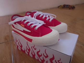 Product Review of (Spesial Kemerdekaan) Sepatu Pria Wanita028 XternalStepSure Mitterns Storm Merah Putih Low Canvas Kasual Casual Shoes Sneakers from j**n p**e ** 2