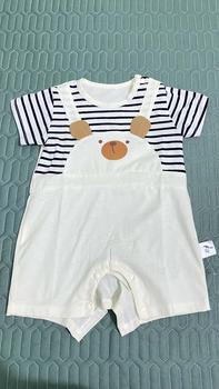 Product Review of Áo Liền Quần ngắn Tay Cho Em Bé Trai Và Bé Gái, Hàng Mới Về Mùa Hè, INS, Làm Bằng Bông, Có Nối Hình Gấu Nhỏ Thiết Kế Hoạt Hình, Thích Hợp Cho Em Bé 0-18 Tháng from L**h X** 0