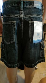 Product Review of (L110) กางเกงยีนส์ขาสั้นคาโก้ “สีดำสโนว์มิดไนท์” from O**e 1