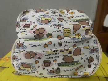 Product Review of [Tặng cục bông + sticker ] Hộp đựng bút capybara nhiều ngăn mặt trước trong suốt from Q**h T**g 0