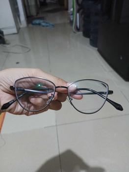 Product Review of (BELI1 GR4T1S 1)FRAME KACAMATA BESI CAT EYE QINAN SERIES Bluecromic Frame Perempuan Antiradiasi Blueray Cewek Lensa Photocromic Glasses Eyewear from b**. 0