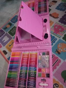Product Review of ชุดปากกาสีน้ำ 208 ชิ้น เครื่องมือวาดภาพสำหรับเด็ก กล่องวาดภาพศิลปะ ปากกาสี กล่องของขวัญแปรงครบชุด from ** 3