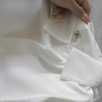 Product Review of Áo sơ mi nữ tay ngắn nẹp đôi giấu nút, áo sơ mi nữ đẹp from T**Y 1