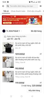 Product Review of Áo sơ mi nam nữ tay ngắn chất vải đũi phối thêu chữ nổi Menswear Có Cổ from T**L 1