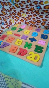 Product Review of ABC Alphabet Digital Puzzle Wooden Toys Kid Number Letter shape Matching Jigsaw Board 20*20cm Baby Newborn Infant Toddler Girls Girls Boys Soft Early Educational Learning Gift from K**g 1