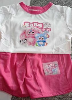 Product Review of Bộ quần áo hoạ tiết baby three đáng yêu mùa hè sz từ 9-38kg from o** ❛** )** N**c B**h n** 0