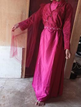 Product Review of Nikita Dress Queenbee Fashion Gamis Muslim Wanita Pesta Kondangan Bridesmaid Wisuda Brukat Tile Bordir Motif Payet Mutiara from p**_ 3