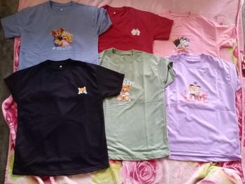 Product Review of 90rb Dapat 6 Pcs Kaos Wanita Motif Blind Eye Lengan Pendek Bahan Babyterry Slim-fitting Cocok Untuk Santai from F**i 2