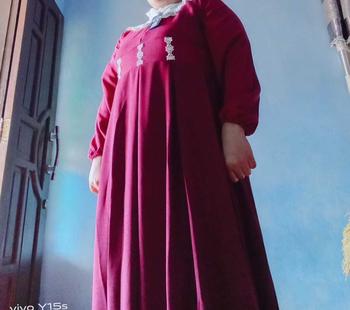 Product Review of Gamis Renda sweet lengan panjang model fashion wanita muslim modem terbaru new arrival model kekinian kombinasi brukat from A**a P**i 1