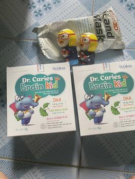 Product Review of Côm Hỗ trợ tập trung, Ghi Nhớ, Bảo vệ thị lực DR.Caries Brain Kid, Hộp 20 gói from N** ** ** 0